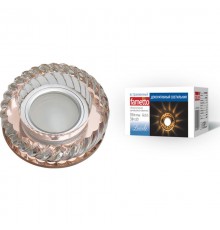 Светильник декор.встр Luciole DLS-L123 GU5.3 BRONZE/CLEAR GU5.3 доп.LED подсветка 3Вт стекл/стекл. Бронза/прозр  UL-00000373  Fametto