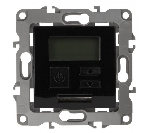 12-4111-06  Терморегулятор универс. 230В-Imax16А, IP20, Эра12, чёрный  Б0031276  ЭРА