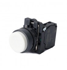 Кнопка SB5 в сборе модульная 22мм выступающая белая с возвратом пластик 1НО  SB5AL11  SE