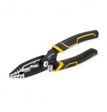 Клещи электромонтажные многофункциональные 6-в-1, гладкие губки, серия ACRUX, 220 мм, SHTOK  376309  КЭАЗ