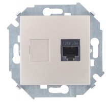 Simon 15 Шампань Розетка компьютерная  RJ45 кат.5e (AMP)  1591551-034  Simon