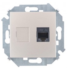 Simon 15 Шампань Розетка компьютерная  RJ45 кат.5e (AMP)  1591551-034  Simon