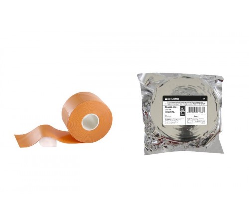 Лента силиконовая самослипающаяся, изолирующая, не поддерживающая горение, оранжевая ЛССИ-НГ-35-О  SQ0567-0301  TDM