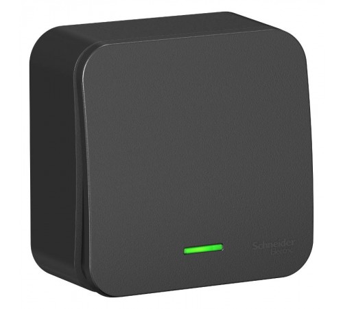 Blanca Антрацит О/У Выключатель 1-клавишный с подсветкой, 10А, 250B  BLNVA101106  SE