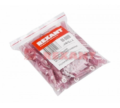 Наконечник кольцевой изолированный термоусаживаемый  4.3 мм 0.5-1.5 мм (НКи-т 1.5-4/НКи-т1,25-4) красный  08-0009  REXANT