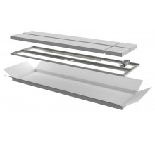 Дверь перфор. двустворч. для шкафа LINEA N 38U 600мм сер  LN35-38U6X-D2P  ITK