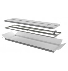 Дверь перфор. двустворч. для шкафа LINEA N 38U 600мм сер  LN35-38U6X-D2P  ITK