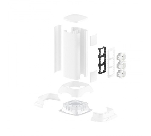 Миниколонна алюминиевая, 0.35м, цвет белый  19532  DKC