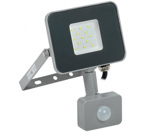 Прожектор светодиодный СДО 07-10Д 10Вт 6500 IP44 серый с ДД  LPDO702-10-K03  IEK