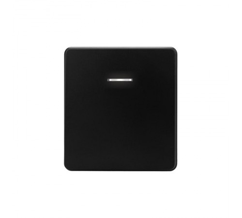 Выключатель ROUND 1 кл перекрестный (переключатель) с подсветкой 10А с/у оникс  KR-78-0718-3  KRANZ