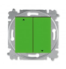ABB Levit Зелёный / дымчатый чёрный Выключатель жалюзи 2-кл. без фиксации клавиш  3559H-A88445 67W  2CHH598845A6067  ABB