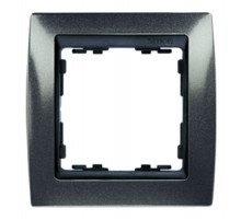Simon 82 Рамка декоративная, 4 поста, S82, серый металлик-графит  82844-60  Simon