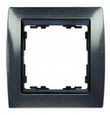 Simon 82 Рамка декоративная, 4 поста, S82, серый металлик-графит  82844-60  Simon