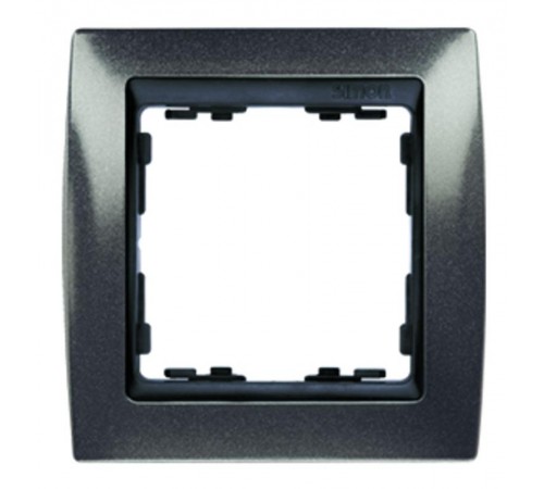 Simon 82 Рамка декоративная, 4 поста, S82, серый металлик-графит  82844-60  Simon