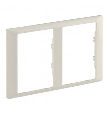 Valena LIFE Слоновая кость Рамка для двойных розеток 2-постовая  754232  Legrand