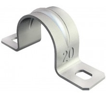 Крепежная скоба металл. двухлапковая 12mm (605 12 G)  1018124  OBO Bettermann