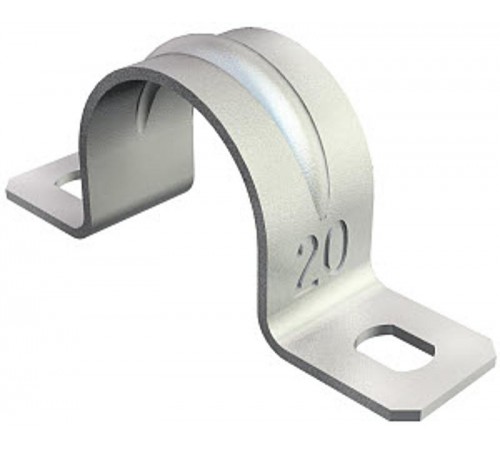 Крепежная скоба металл. двухлапковая 12mm (605 12 G)  1018124  OBO Bettermann