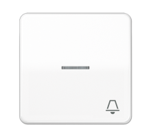 Клавиша с окошком и символом "звонок" для выключателей с подсветкой; белая  CD590KO5KWW  Jung