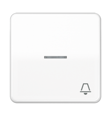 Клавиша с окошком и символом "звонок" для выключателей с подсветкой; белая  CD590KO5KWW  Jung