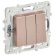 SKANDY Выключатель 3-клавишный 10А SK-V11Sa песочный  SK-V30-0-10-K98  IEK