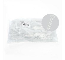 Дюбель-хомут для плоского кабеля (5-10мм), белый (упаковка100шт.), DCL01-05-10  39859  STEKKER