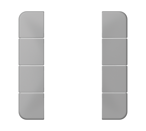 комплект накладок 4гр серый  CD504TSAGR  Jung