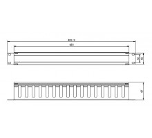 CM-1U-ML16-COV Кабельный организатор металлический с крышкой, 19", 1U  454711  Hyperline