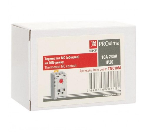Термостат NC (обогрев) на DIN-рейку 10А 230В IP20 EKF PROximaTNC10MEKF