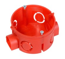 Коробка установочная безгалогенная (HF) 68х42 с саморезами (224шт/кор) IP20  80-0500С  Промрукав