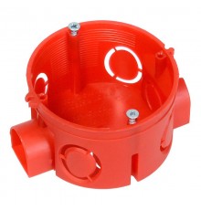 Коробка установочная безгалогенная (HF) 68х42 с саморезами (224шт/кор) IP20  80-0500С  Промрукав