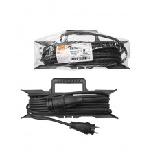 Удлинитель-шнур силовой на рамке, каучук, КГ, IP44, штепс. гнездо с/з, 4000 Вт, 20 м Народный  SQ1307-0242  TDM