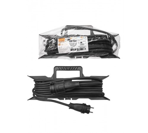 Удлинитель-шнур силовой на рамке, каучук, КГ, IP44, штепс. гнездо с/з, 4000 Вт, 20 м Народный  SQ1307-0242  TDM