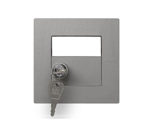 Simon 27 Крышка откидная для розетки с универсальным замком (механизм S27), (+ключ 2шт), IP44, IK07, Scudo, б  2705091-063  Simon