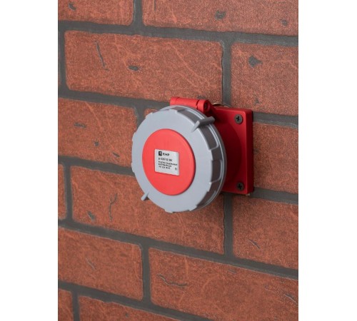 Розетка стационарная внутренняя 3242 3Р+РЕ 32А 380В IP67 EKF PROxima  ps-3242-32-380  EKF