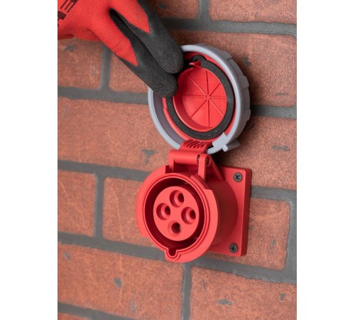 Розетка стационарная внутренняя 3242 3Р+РЕ 32А 380В IP67 EKF PROxima  ps-3242-32-380  EKF