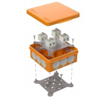 Коробка огнестойкая для о/п двухкомпонентная 60-0303-FR6.0-8 Е15-Е60 (латунь) 100х100х40 IP66 8p, 6.0 мм.кв. 60-0303-FR6.0-8-Е60  Промрукав