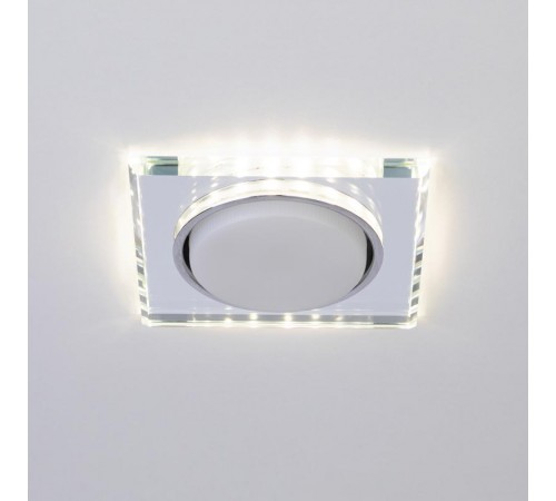 Cветильник встраиваемый со светодиодной подсветкой DK LD50 MR GX53 зеркальный  Б0057472  ЭРА