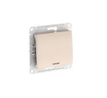 Glossa Бежевый Выключатель 1-клавишный с подсветкой, сх.1а, 10АХ, механизм, быстрозажимные клеммы  GSL000213S  SE