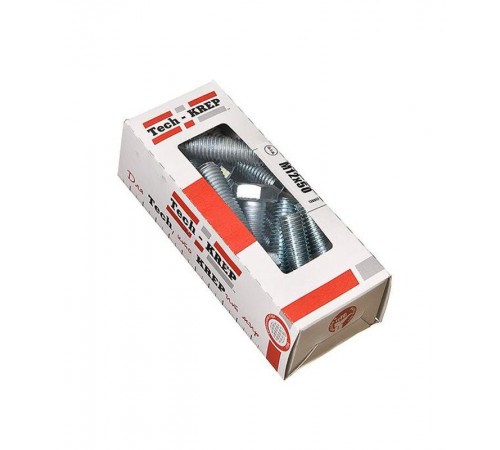 Болт DIN933 с шестигранной головкой оцинк. М12х50 (12 шт) - коробка с ок. Tech-K ( 0,639 кг)  126528  Tech-KREP