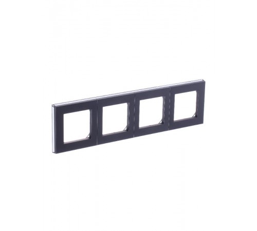 ABB Levit Сталь / дымчатый чёрный Рамка 4-ая  3901H-A05040 69W  2CHH015040A6069  ABB