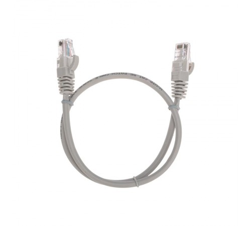 Патч-корд U/UTP, CAT 5e, RJ45-RJ45, 26AWG, LSZH, серый, 0,5м REXANT  02-0100-05  REXANT