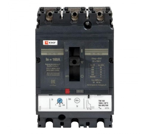 Выключатель автоматический ВА-99C (Compact NS) 160/160А 3P 36кА EKF PROxima  mccb99C-160-160  EKF