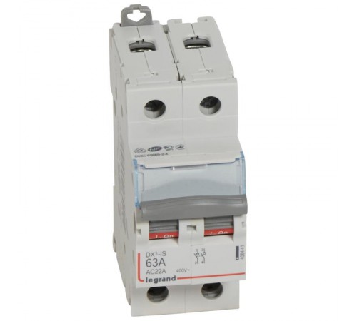 Выключатели-разъединители DX3-IS - 2П - 400 В~ - 63 А - 2 модуля  406441  Legrand