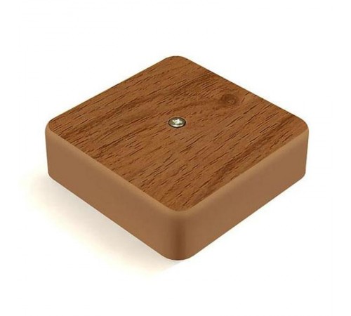 Коробка распределительная КМ41212-05 для о/п 79х79х23 мм дуб (6 клемм 6мм2)  UKO10-075-075-020-K24  IEK