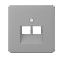 Крышка для сдвоенной телефонной и компьютерной розетки UAE; серая  CD569-2UAGR  Jung