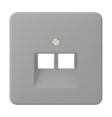 Крышка для сдвоенной телефонной и компьютерной розетки UAE; серая  CD569-2UAGR  Jung