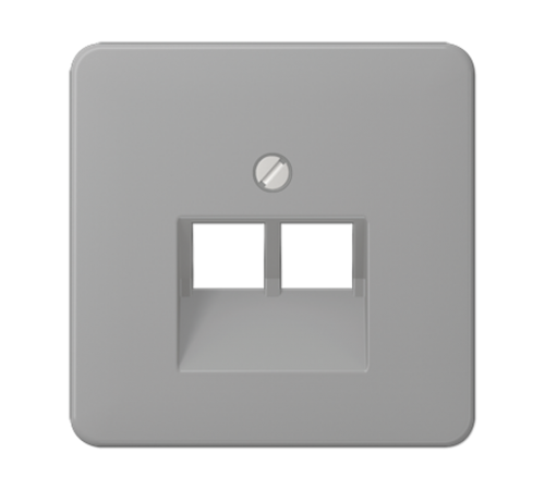 Крышка для сдвоенной телефонной и компьютерной розетки UAE; серая  CD569-2UAGR  Jung