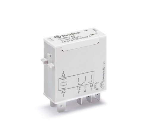 Миниатюрное промышленное электромеханическое реле; монтаж в розетку или наконечники Faston (4.8х0.5мм); 1СO 16A; к  466191104000T  Finder