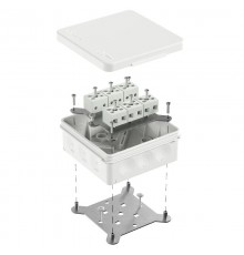 Коробка огнестойкая для о/п двухкомпонентная 60-0303-FR6.0-12 Е15-Е120 RAL9003 100х100х40 (16 шт/кор)  60-0303-9003-FR6.0-12  Промрукав