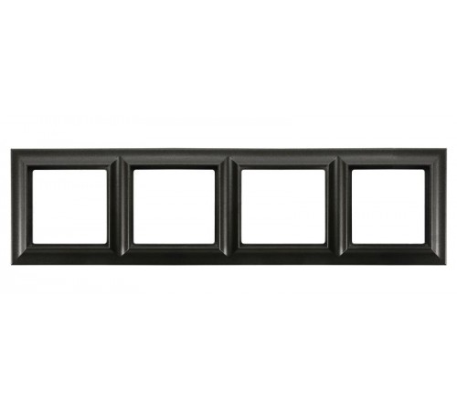 Рамка 4-поста; Eco Profi  Standart; термопласт; черный матовый  EPS484SWM  Jung